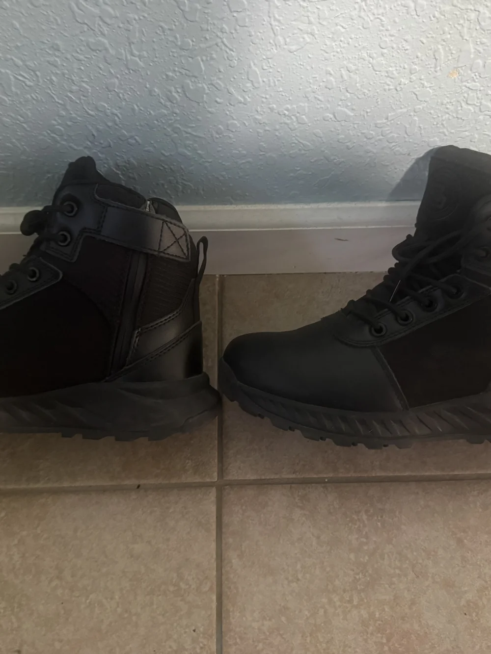 Men's Tactical Black Lace-Up Boots